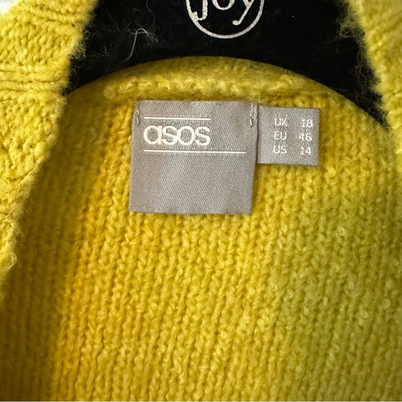 Asos Yellow Ballon Sleeve Cardigan - Picture 3 of 5